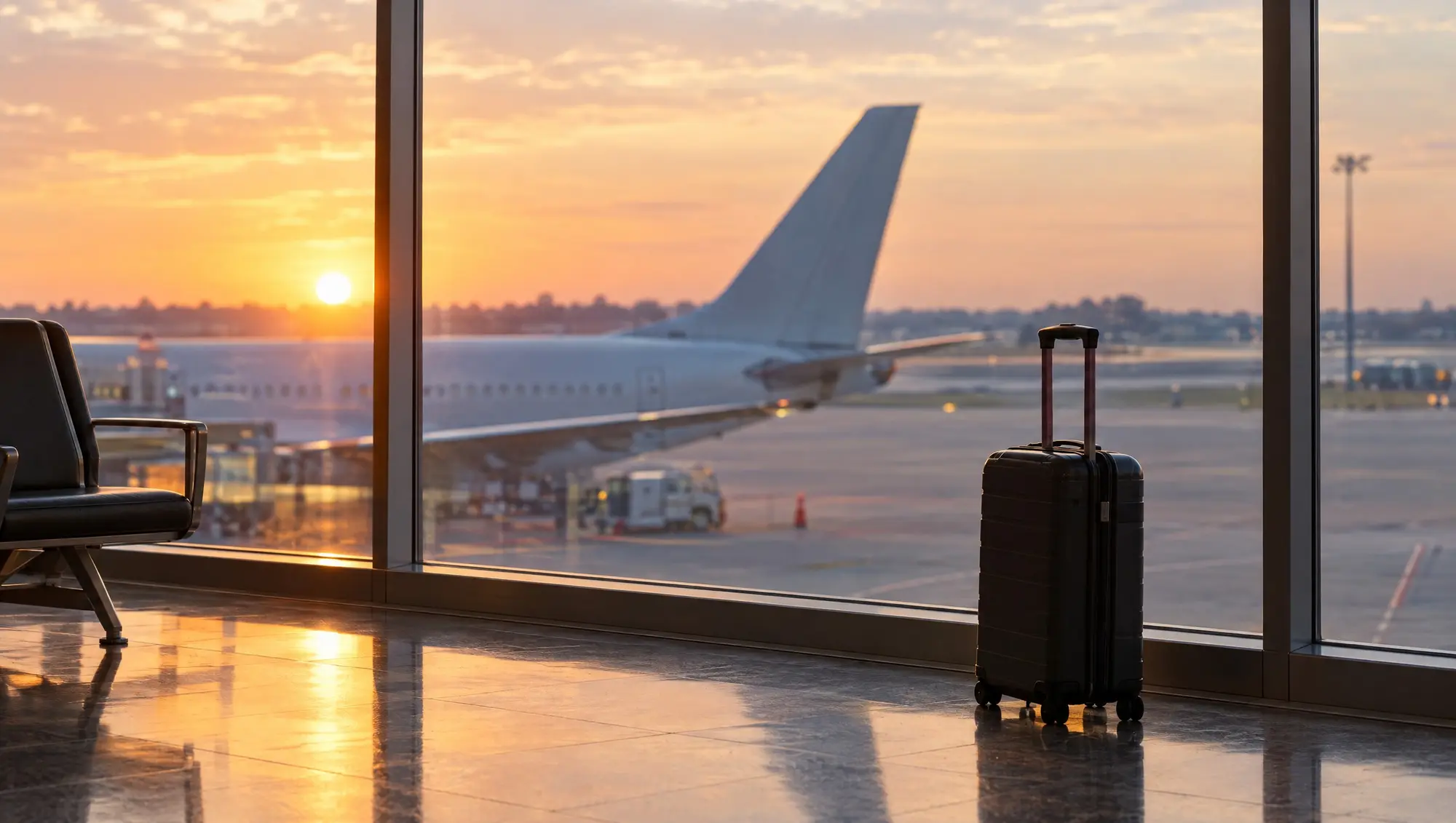 Departure lounge at dawn